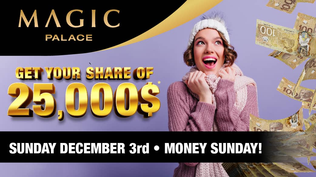 Sunday December 3rd Promotion -  Money Sunday!